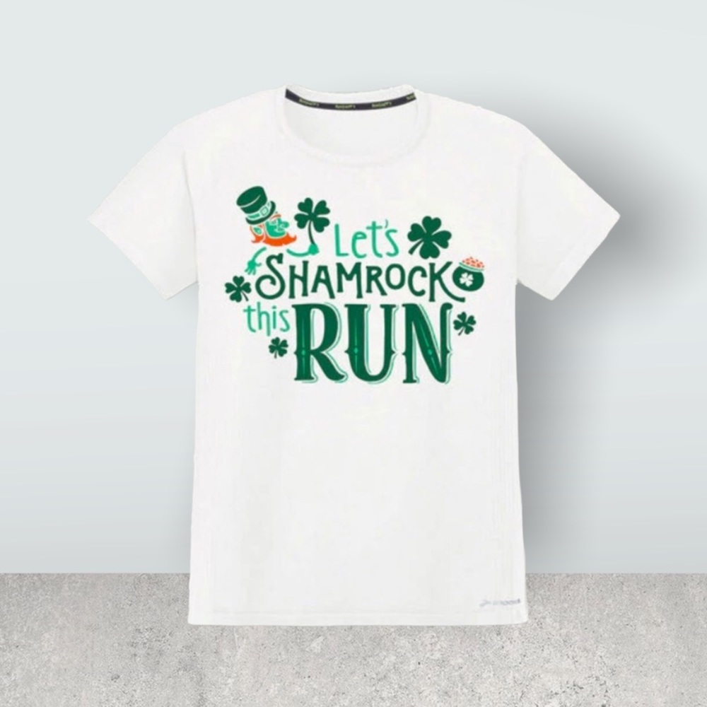 Brooks Run Lucky Pacesetters Tee St. Patrick’s Day Irish, Size M New with Tag - Picture 2 of 11